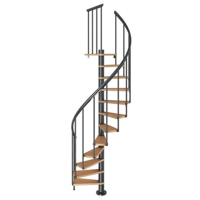 Dolle Spindeltreppe Calgary Buche/Anthrazit 244,8-280,8cm Geschosshoehe Ø120cm