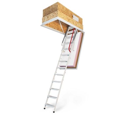 Wippro Passivhaus Dachbodentreppe Klimatec 160 Brandhemmend Lukenmas 130x70cm
