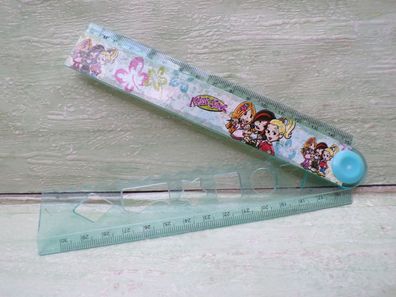 RAR : altes Krasse Clique Klapp Lineal Geometrische Motive 30 cm