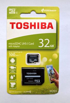 NEU: 32GB Toshiba microSDHC 100MB/s Class 10 32 GB microSD micro SD SDHC M203