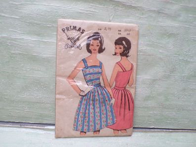 DM-Zeit Primas Modell Schnitt nr 5909 Gr 44 Trägerkleid 50/60er Jahre
