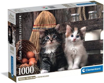 Clementoni 39943 - Süße Kätzchen - 1000 Teile High Quality Collection Compact Puzzle