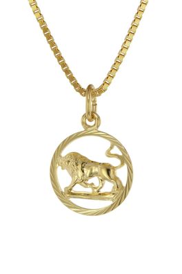 trendor Schmuck Kinder Sternzeichen Löwe 333 Gold + goldplattierte Kette 75990-08
