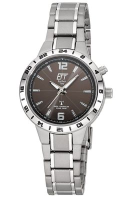 ETT Eco Tech Time Funk-Solaruhr für Damen Basic Titan/Anthrazit ELT-11446-21M