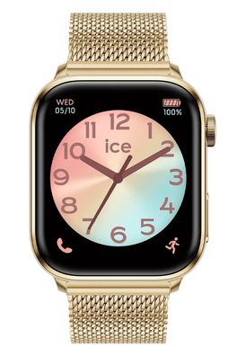 Ice-Watch Smartwatch ICE Smart 2.0 Goldfarben mit Milanaiseband 024654