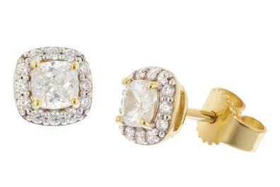 GLIZZ Schmuck Damen-Ohrringe Gold 333/8K Zirkonia-Ohrstecker GL1137