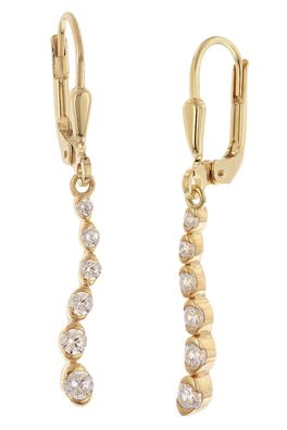 trendor Schmuck Damen-Ohrringe 925 Silber Vergoldet Zirkonia Ohrhänger 21138