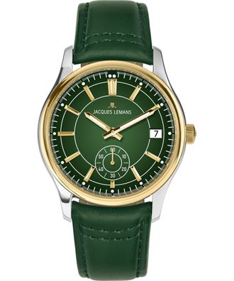 Jacques Lemans Herrenuhr Derby Grün/Zweifarbig 1-2197D