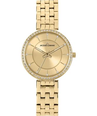 Jacques Lemans Damenuhr Milano Goldfarben 1-2212E