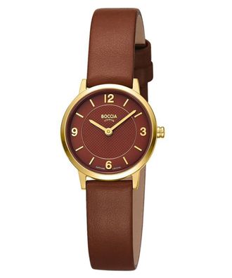 Boccia Damenarmbanduhr Quarz Titan Braun/Goldfarben 3371-02