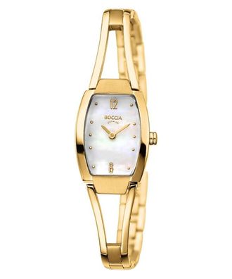 Boccia Damen-Quarzuhr Titan Goldfarben/Perlmutt 3262-04