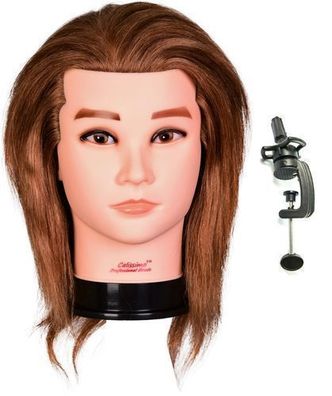 Brandon Trainingskopf – Männer-Friseurkopf 40 cm mit Stativhalterung