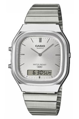 Casio Edgy Collection Herrenuhr AnaDigi Silberfarben AQ-240E-7AEF