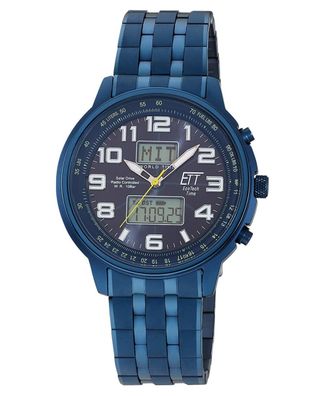 ETT Eco Tech Time Funk-Solar Herrenuhr Hunter II Blau EGS-11735-32M