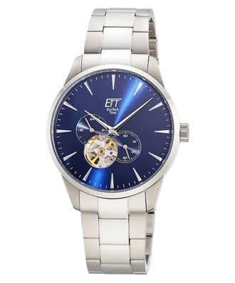 ETT Eco Tech Time Herrenuhr Automatik Motion Drive Stahl/Blau EGS-40402-31M