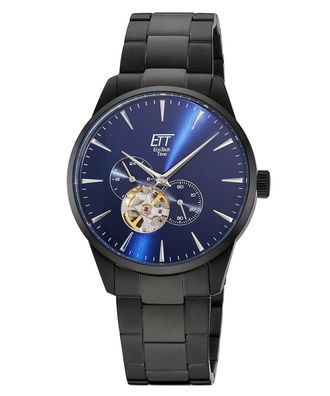 ETT Eco Tech Time Herren-Automatikuhr Motion Drive Schwarz/Blau EGS-40405-31M
