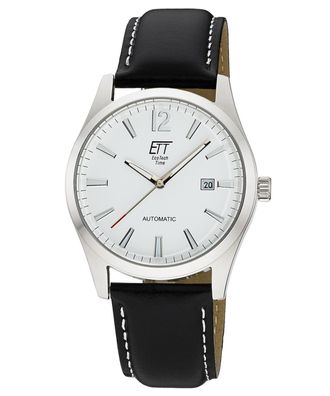 ETT Eco Tech Time Herrenuhr Automatik Motion Drive Leder Schwarz EGS-40406-11L