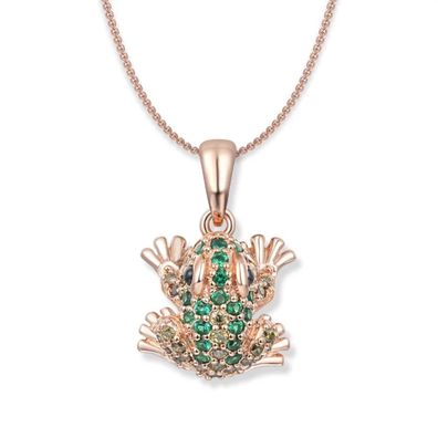 Seinerzeit Schmuck Damen-Kette Tom Green Frosch Roségoldfarben SZA-3983-140