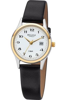 Regent Damenuhr Quarz mit Lederband Schwarz 12120242