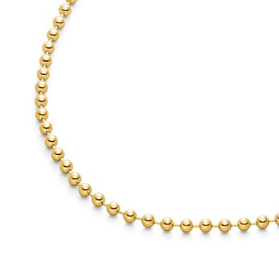 Boccia Schmuck Damen-Halskette Kugelkette Titan Vergoldet 4 mm 08087-0245