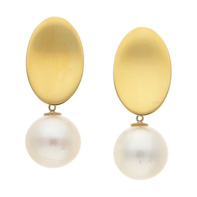 Boccia Schmuck Damen-Ohrringe Titan Goldplattiert mit Süßwasser-Zuchtperlen 05104-02
