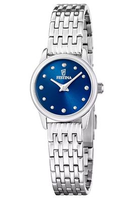 Festina Quarz Damenuhr Silberfarben/Blau F20749/4