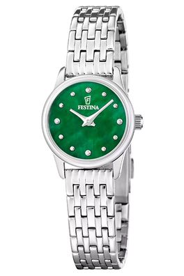 Festina Damenuhr Quarz Silberfarben/Grün F20749/5