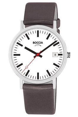 Boccia Herrenuhr Titan mit Datum Grau 3670-04