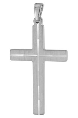 trendor Schmuck Herren Kreuz-Anhänger 925 Silber Rhodiniert 28 mm 21313