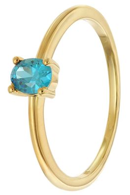 trendor Schmuck Damenring 333 Gold (8k) Ovaler Zirkonia Londonblau 21370-04