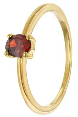 trendor Schmuck Damenring 333 Gold (8k) Ovaler Zirkonia Granatrot 21370-16