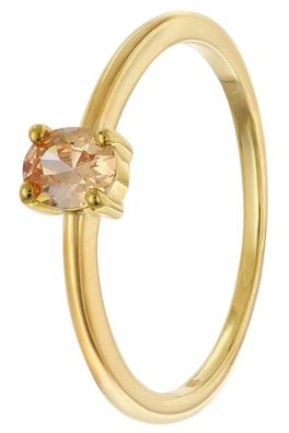 trendor Schmuck Damenring 333 Gold (8k) Ovaler Zirkonia Champagne 21370-17
