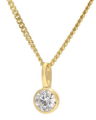 GLIZZ Schmuck Anhänger Gold 333 Lab Grown Diamant 0,25 ct + vergoldete Kette GL1455