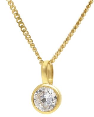 GLIZZ Schmuck Anhänger Gold 333 Lab Grown Diamant 0,50 ct + vergoldete Kette GL1458
