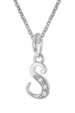 trendor Schmuck Halskette Mit Buchstaben S Anhänger 925 Silber Rhodiniert 21240-S