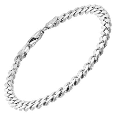 trendor Schmuck Herren-Armband 925 Silber Massiv Panzerkette Breite 5,4 mm 21042