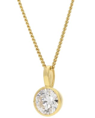 GLIZZ Schmuck Anhänger Gold 333 Lab Grown Diamant 1,0 ct + vergoldete Kette GL1460