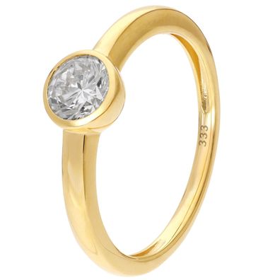 GLIZZ Schmuck Damenring Gold 333 mit Lab Grown Diamant 0,50 ct. Brillantring GL1466