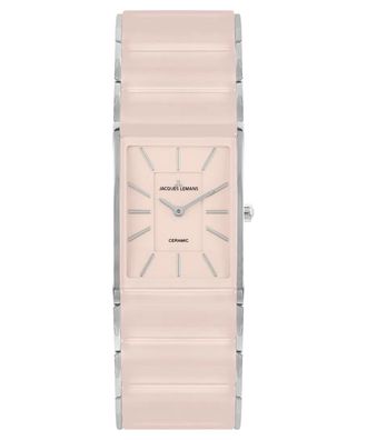 Jacques Lemans Keramik-Damenuhr Dublin Rosafarben 1-1940P