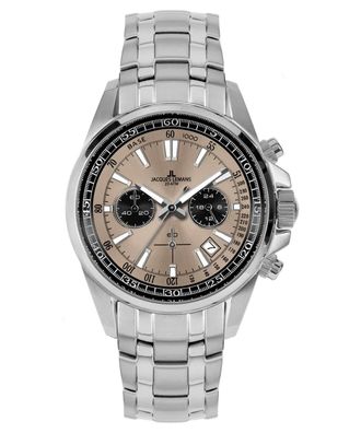 Jacques Lemans Herrenuhr Chronograph Liverpool Stahl/Braun 1-2117ZG