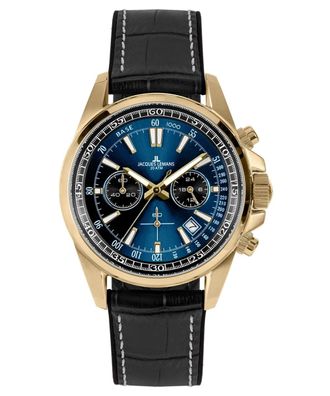 Jacques Lemans Herrenuhr Chronograph Liverpool Schwarz/Blau 1-2117ZH