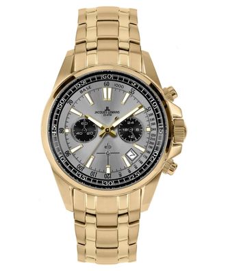 Jacques Lemans Herrenuhr Chronograph Liverpool Goldfarben/Grau 1-2117ZO