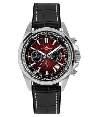 Jacques Lemans Herrenuhr Chronograph Liverpool Schwarz/Rot 1-2117ZP