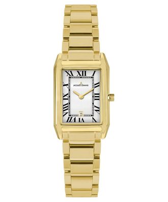 Jacques Lemans Damen-Quarzuhr Torino Rechteckig Goldfarben 1-2189.1O