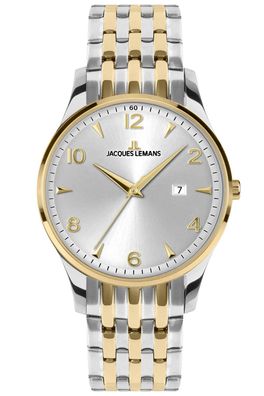 Jacques Lemans Damenuhr Quarz London Zweifarbig 1-2216H