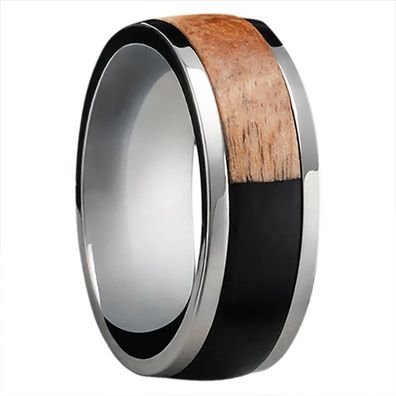 Holzkern Schmuck Herrenring Sumo Koa/Titan