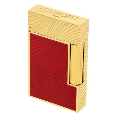 S.T. Dupont Feuerzeug Linie 2 Pferdemähne Goldfarben/Rot C16089CL