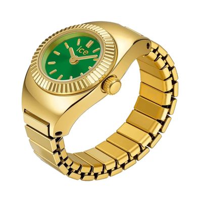 Ice-Watch Ringuhr Chouchou Goldfarben/Grün 025517