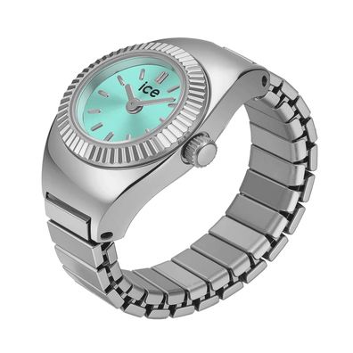 Ice-Watch Ringuhr Chouchou Silberfarben/Türkis 025515