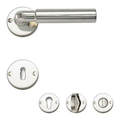 Drecoma Rosette glanznickel Türbeschlag Drückergarnitur Bauhaus Griff